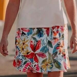 RipSkirt Hawaii NEW Wildflower Wrap Little Leg Skirt Length 2 SZ Large Tropical